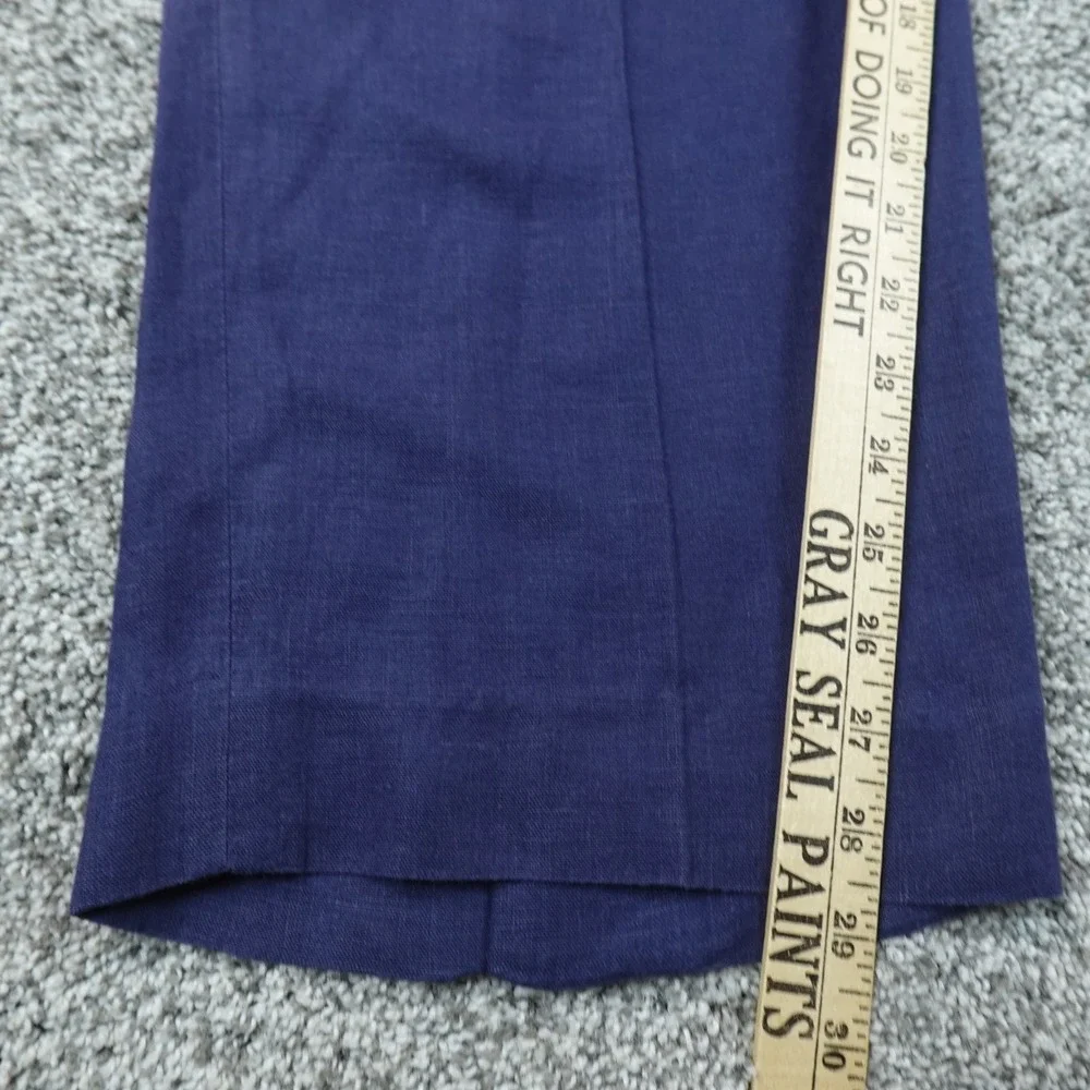 Ralph Lauren Pants Mens 48X29 Blue Linen Flat Front Chino Trouser Dress Slacks
